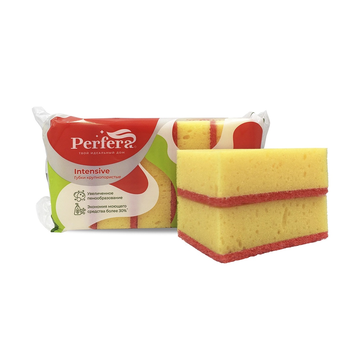 Губки для посуды Perfera Intensive 9,7х6,4х3,7 см 5 шт