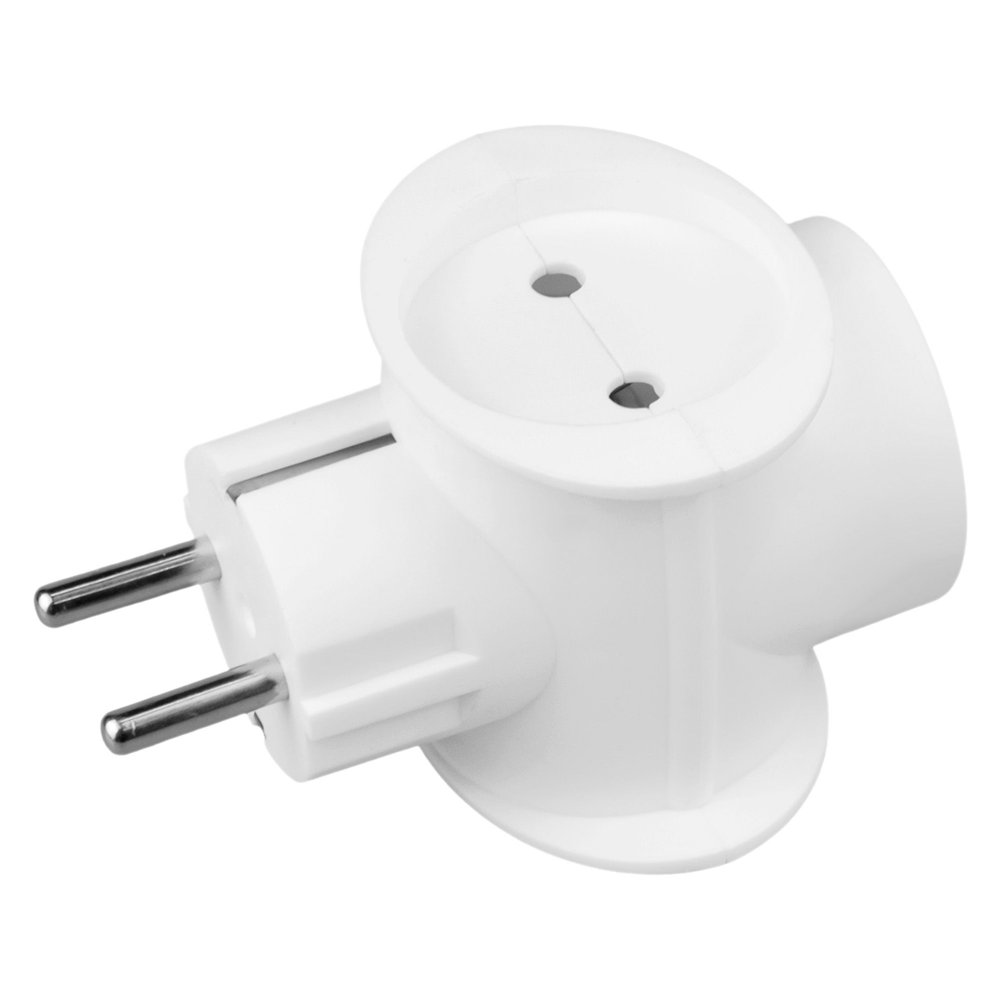 Разветвитель сетевой 3 гнезда с/з 1 гнездо, б/з 2 гнезда 16А,  мощность 3500Ватт, с/заземл,S-GES3-16TB Uniel