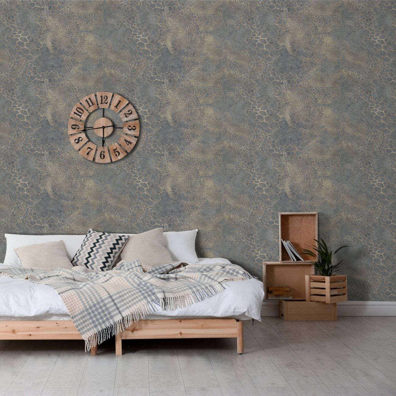 Обои 70586-42 Аспект 1,06х10 м Анаконда серый