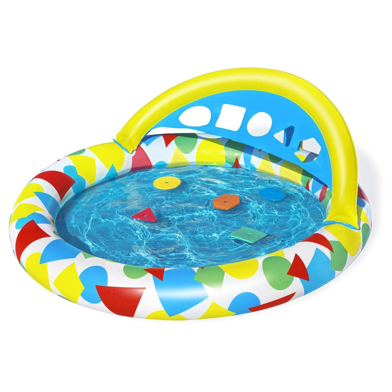 Бассейн детский надувной с обучающими фигурками 120x117x46 см 45 л Bestway Splash&Learn 52378