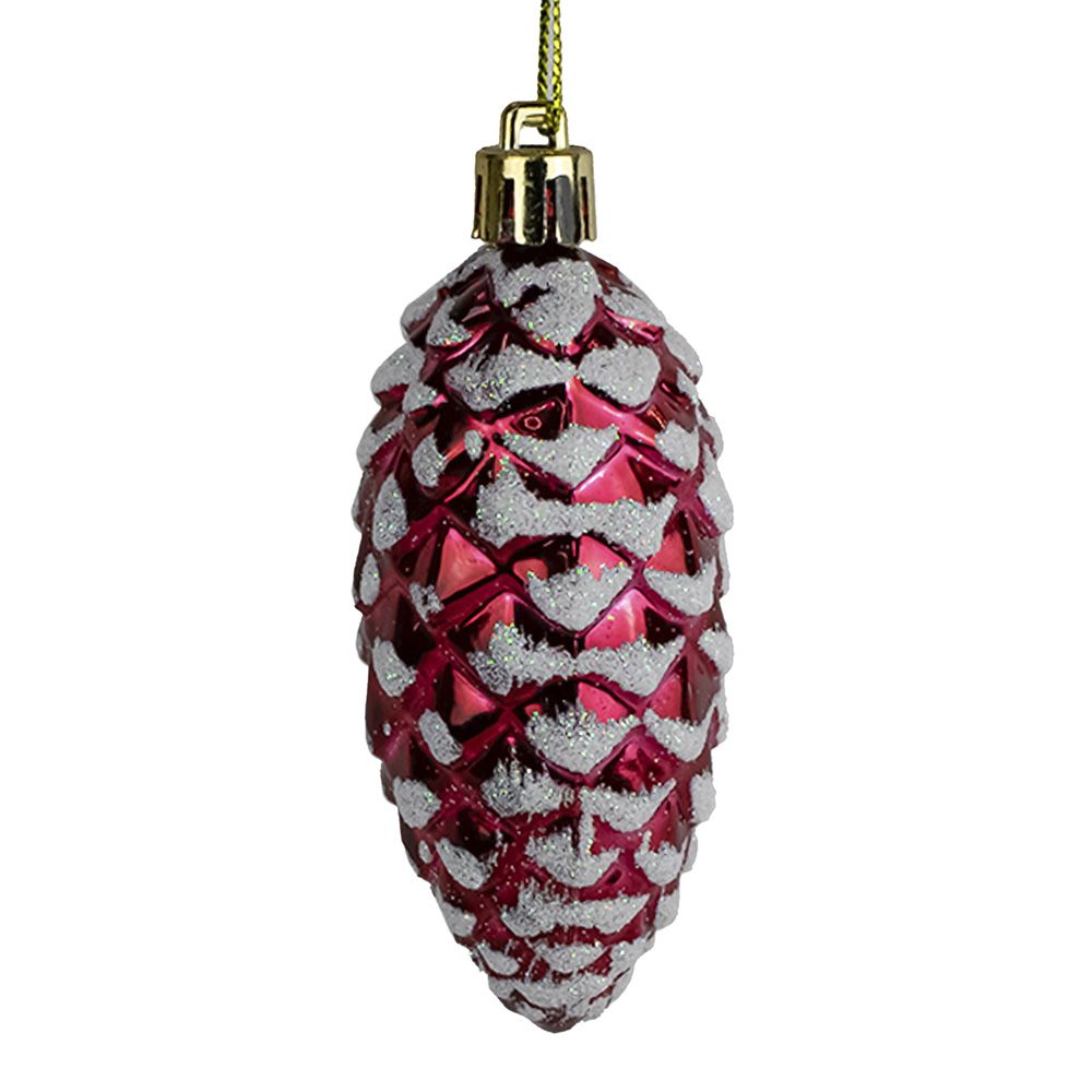 Игрушки елочные Таинственное очарование Шишки темный рубин 2шт 9см