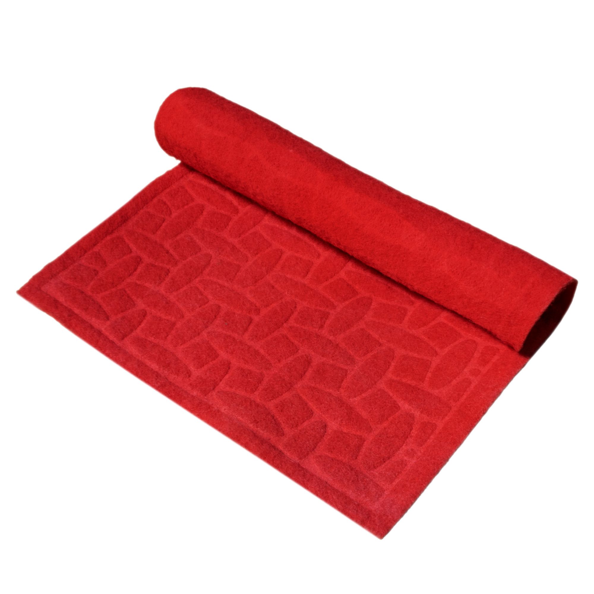 Коврик влаговпитывающий без подложки Алмаз 40х60 см красный