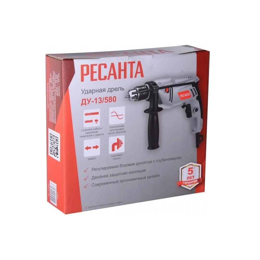 Дрель ударная Ресанта ДУ-13/580 600Вт