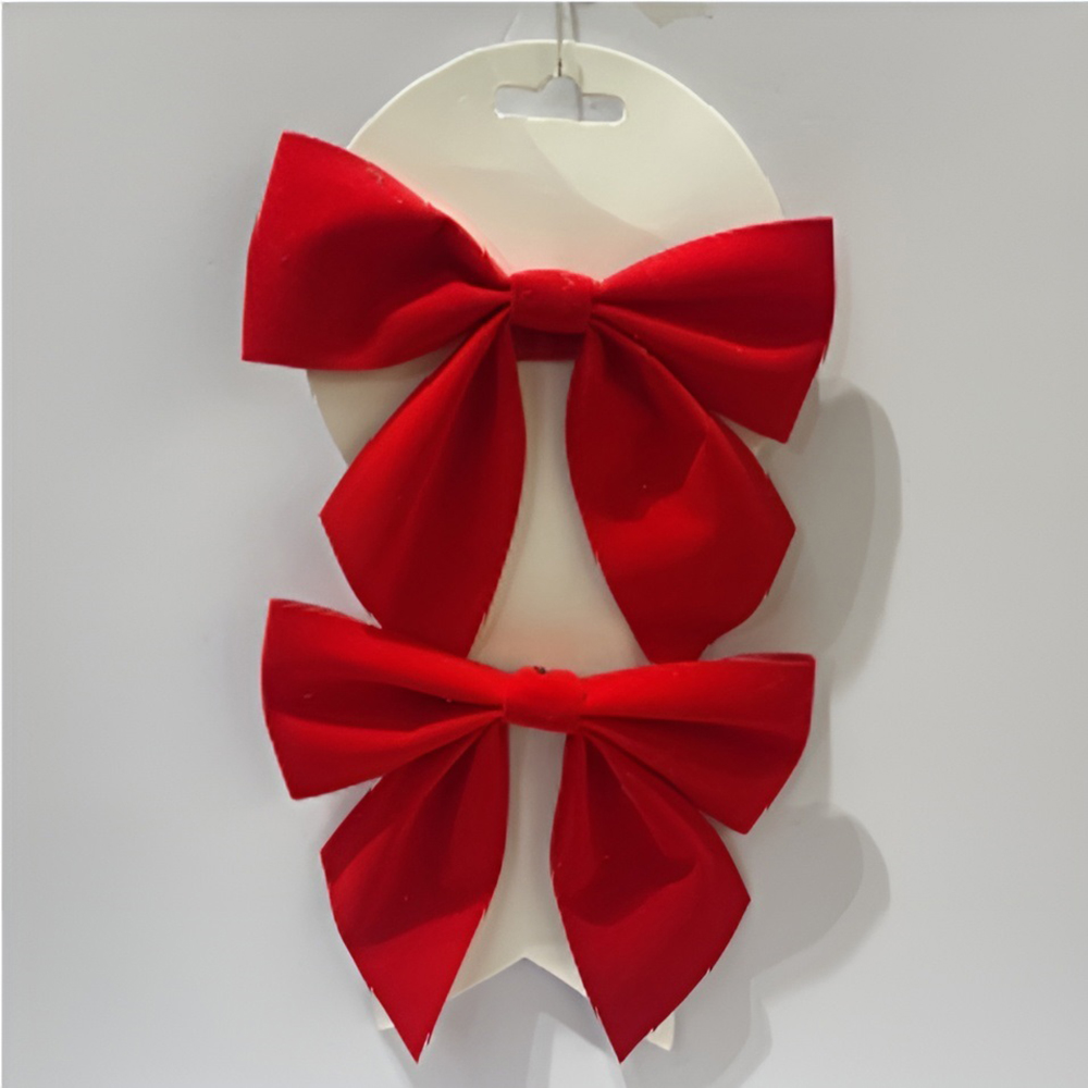 Украшение новогоднее Моя Елочка Бантики 14х16 см бордо 2 шт 2025-1059