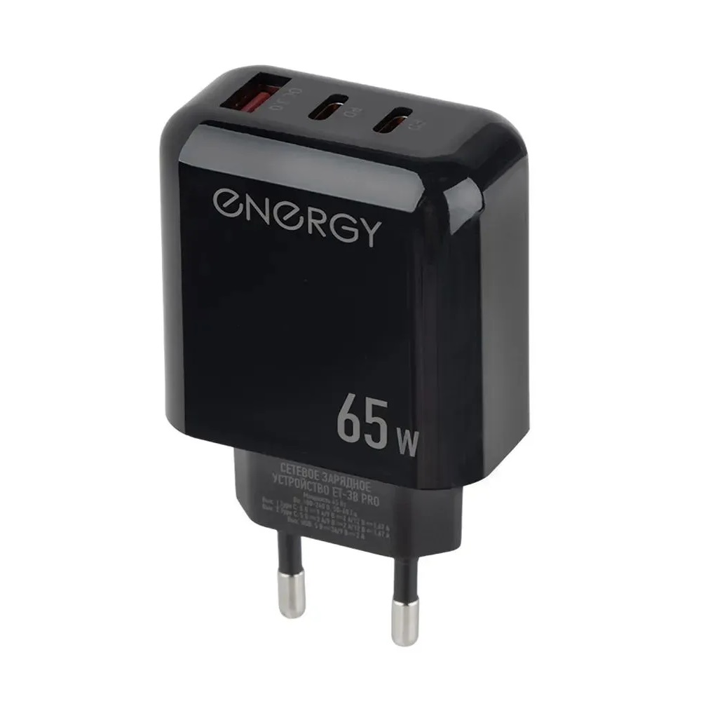 Устройство зарядное Energy ET-38 PRO 2,1А 1USB+2Type C 65Вт белый