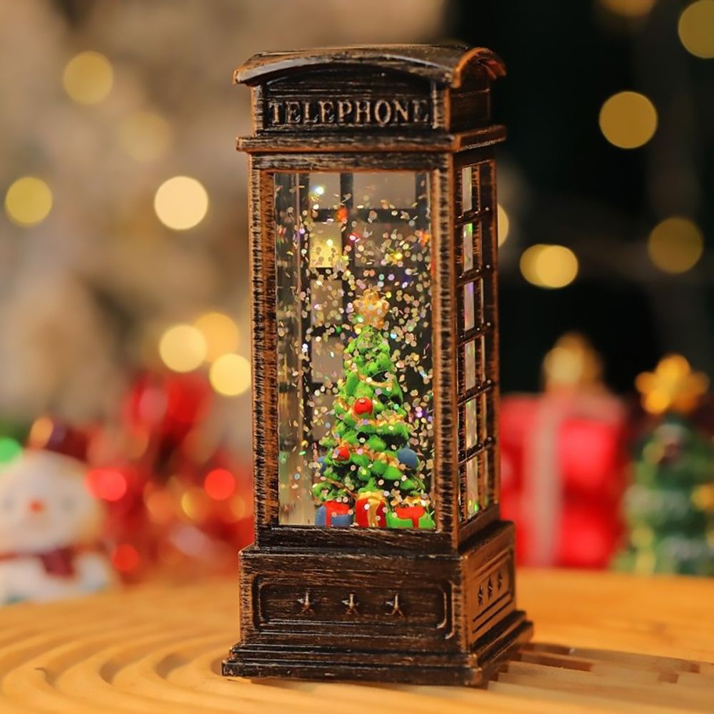 Светильник новогодний Телефонная будка LED 11,5х5,5х5,5 см 2024-8217