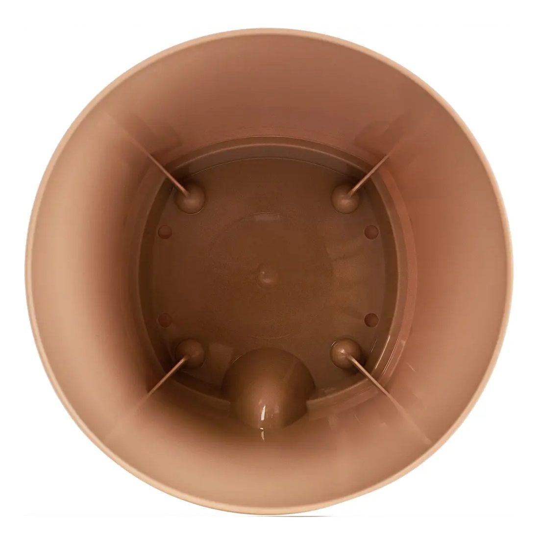 Горшок цветочный Amsterdam молочный шоколад 11 см 0,65 л с прикорневым поливом