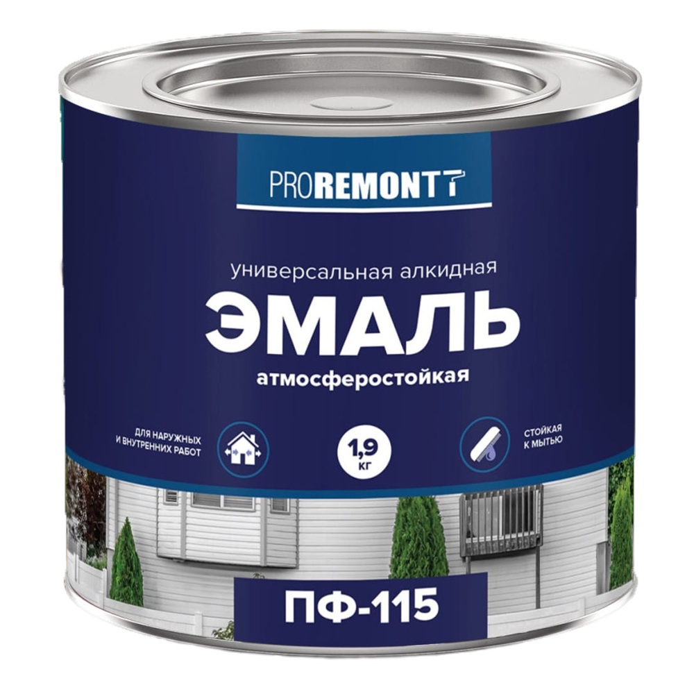Эмаль ПФ-115 Proremontt графит RAL 7024 1,9 кг