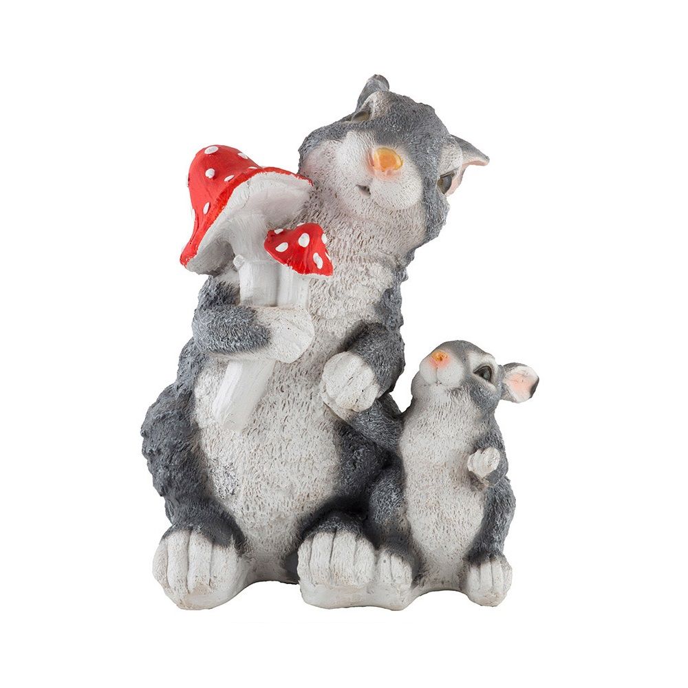 Фигура садовая Зайцы с грибами h27 см 169370