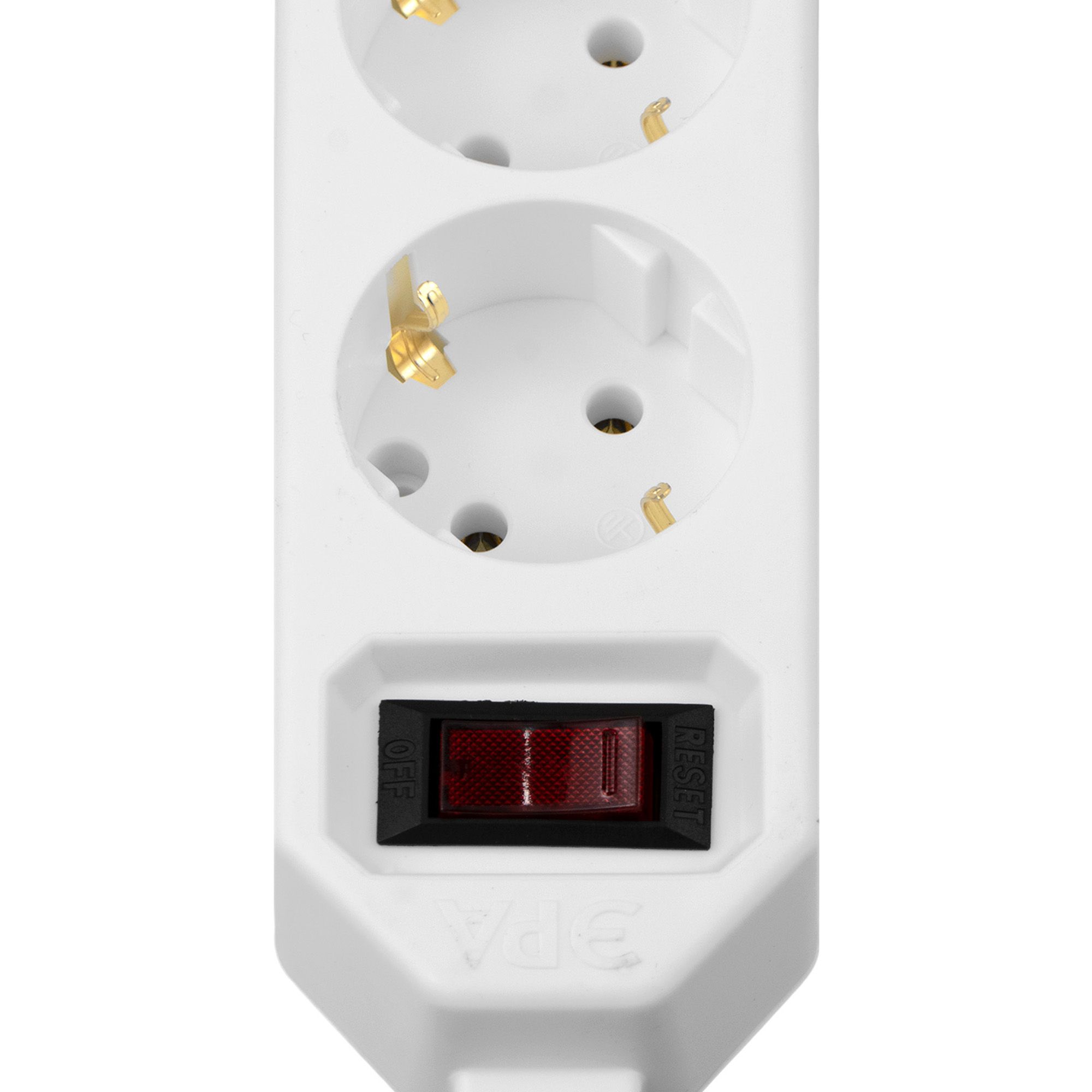 Фильтр сетевой  с заземл, 3x0,75мм2, с выкл, 4гн, 1.5м USF-M-4es-1.5m-W  ЭРА (белый)