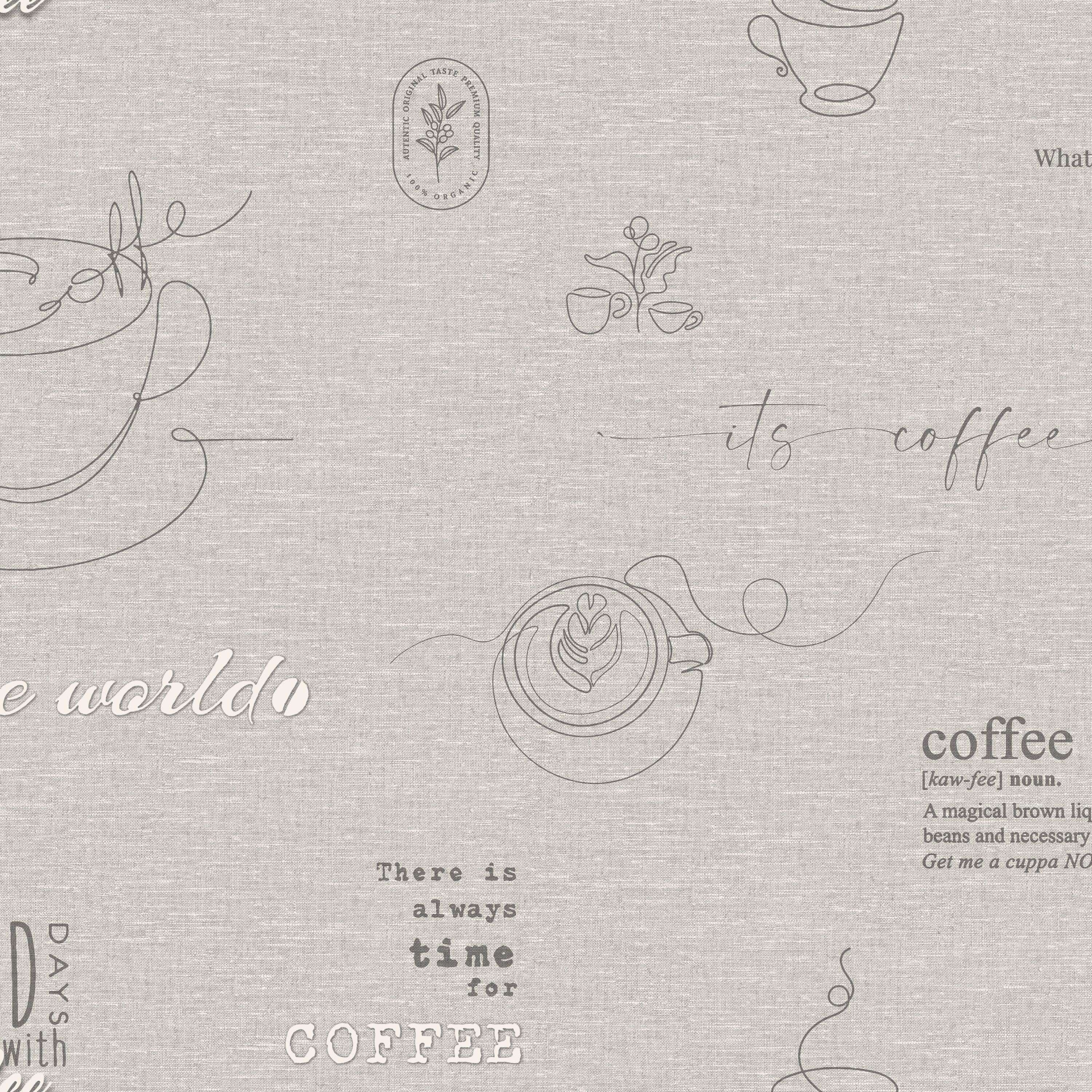 Обои Ateliero Cafe 589698 серые винтаж 1,06х10,05 м