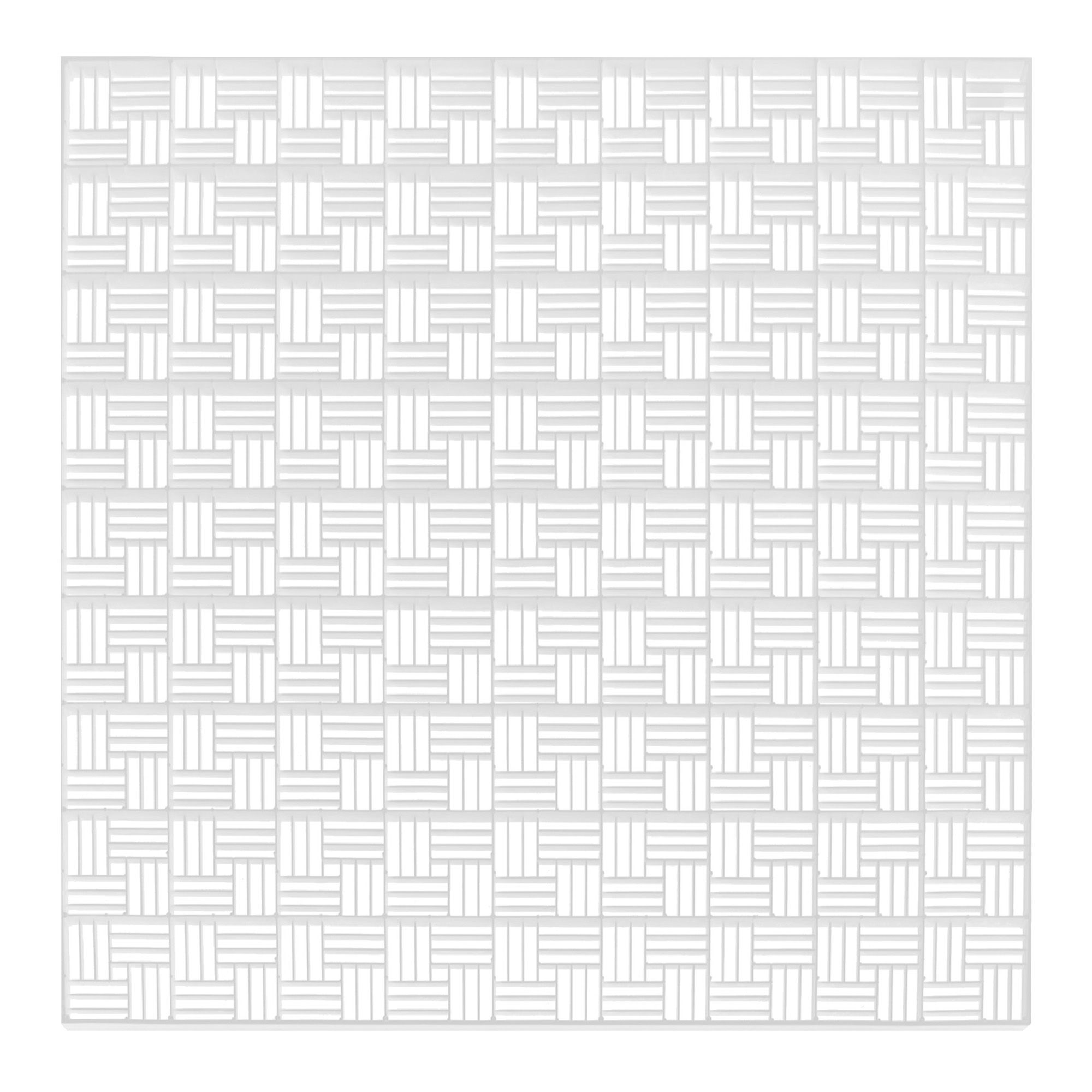 Решетка вентиляционная декоративная потолочная 595х595, белая Fusion