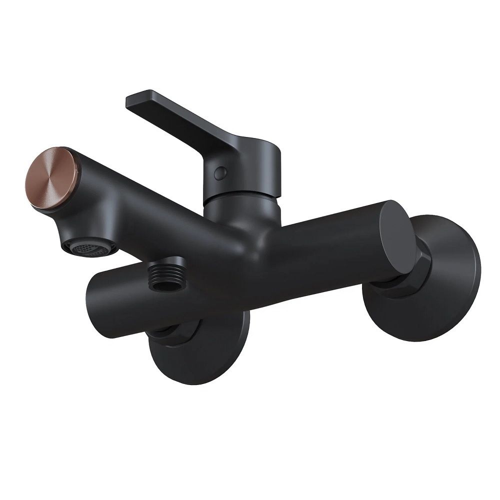 Смеситель для ванны Mixline 35k ML23-01 однорычажный короткий излив  черный