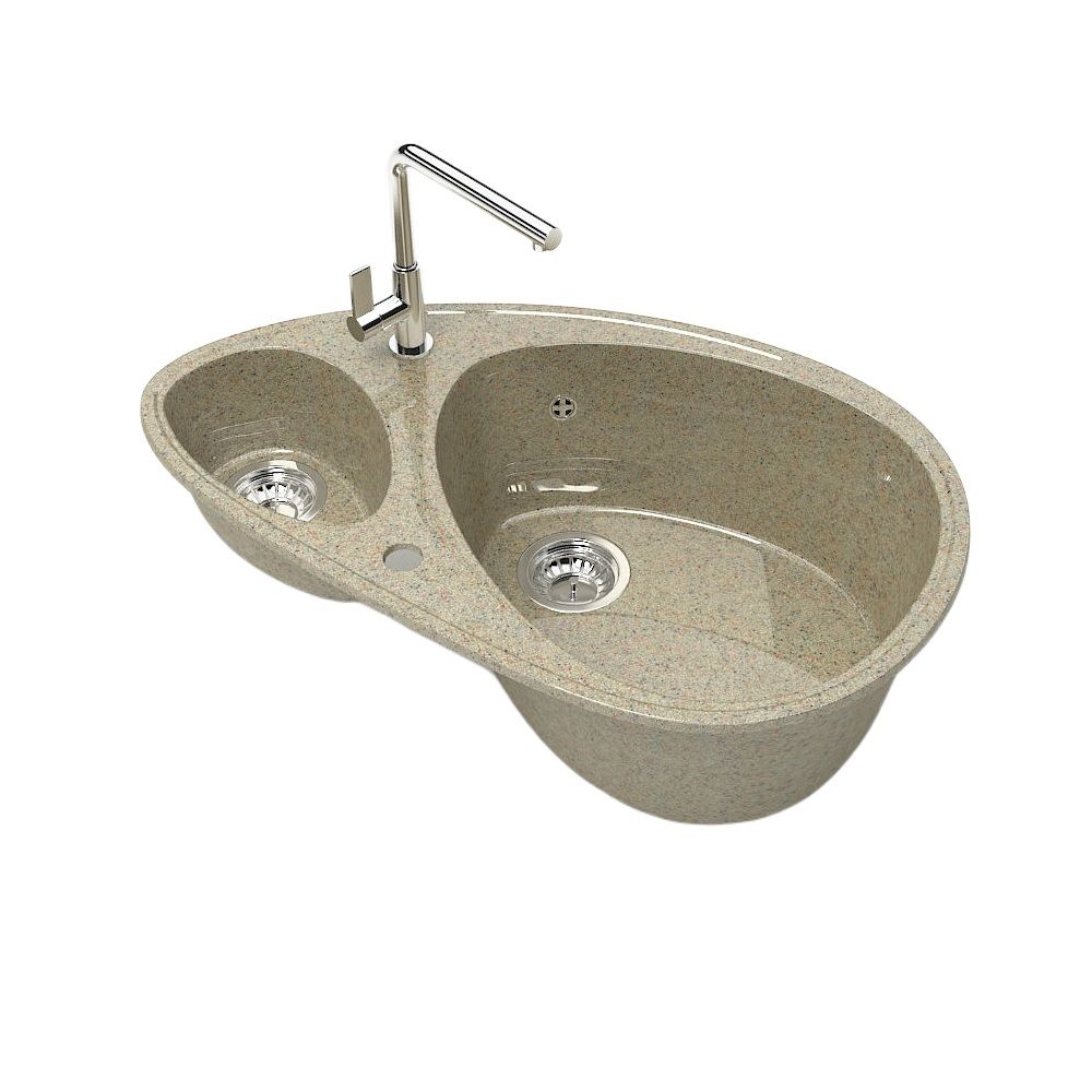 Мойка Granit MARR кварц ЭммаZ13 Q5 песочная 780х491х210мм