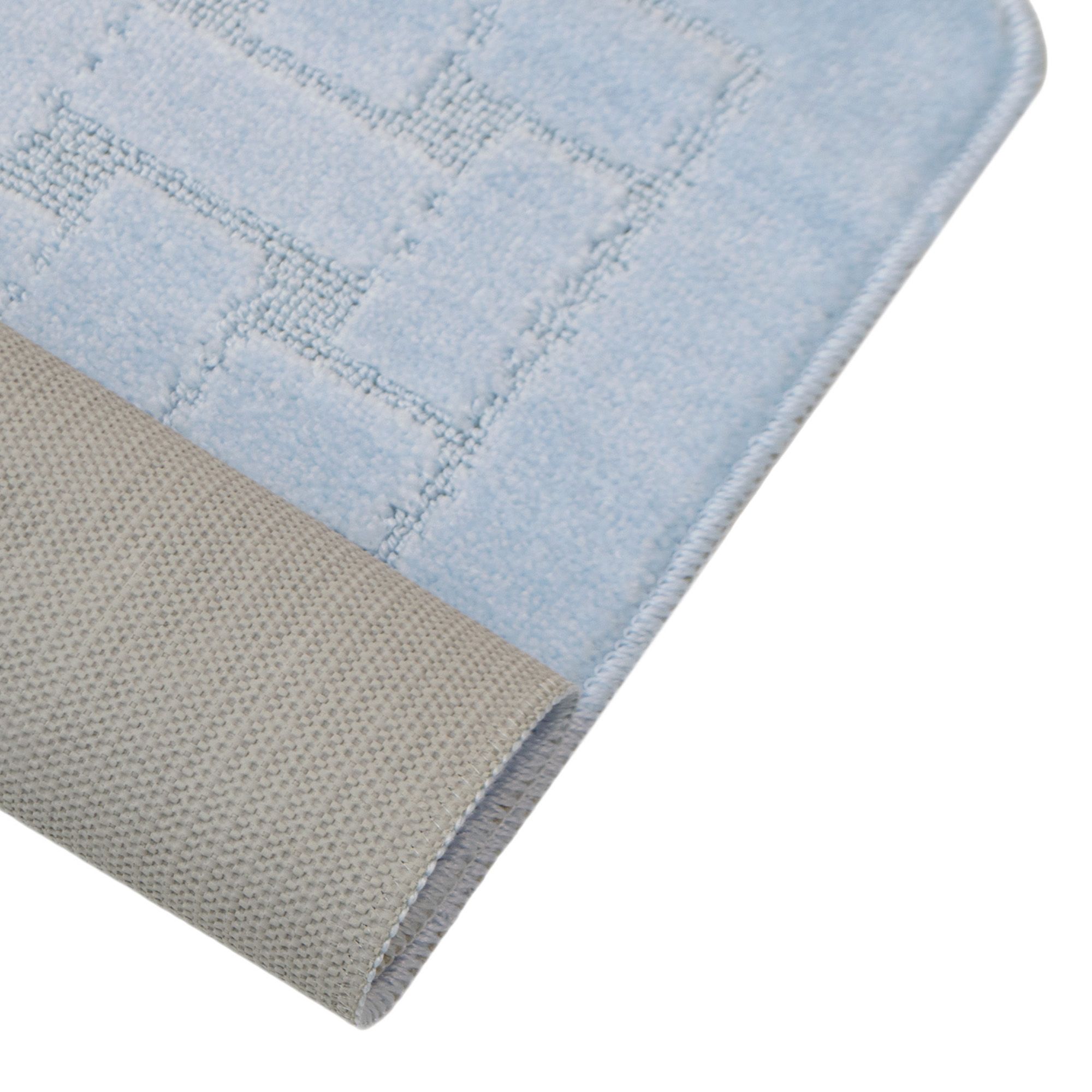 Коврик для ванной комнаты 50х90 см Zalel L.Blue голубой