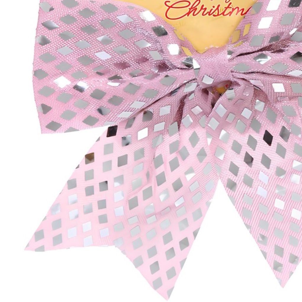 Украшение новогоднее Бант Сказочные переливы 17х19 см розовое золото 107-6396