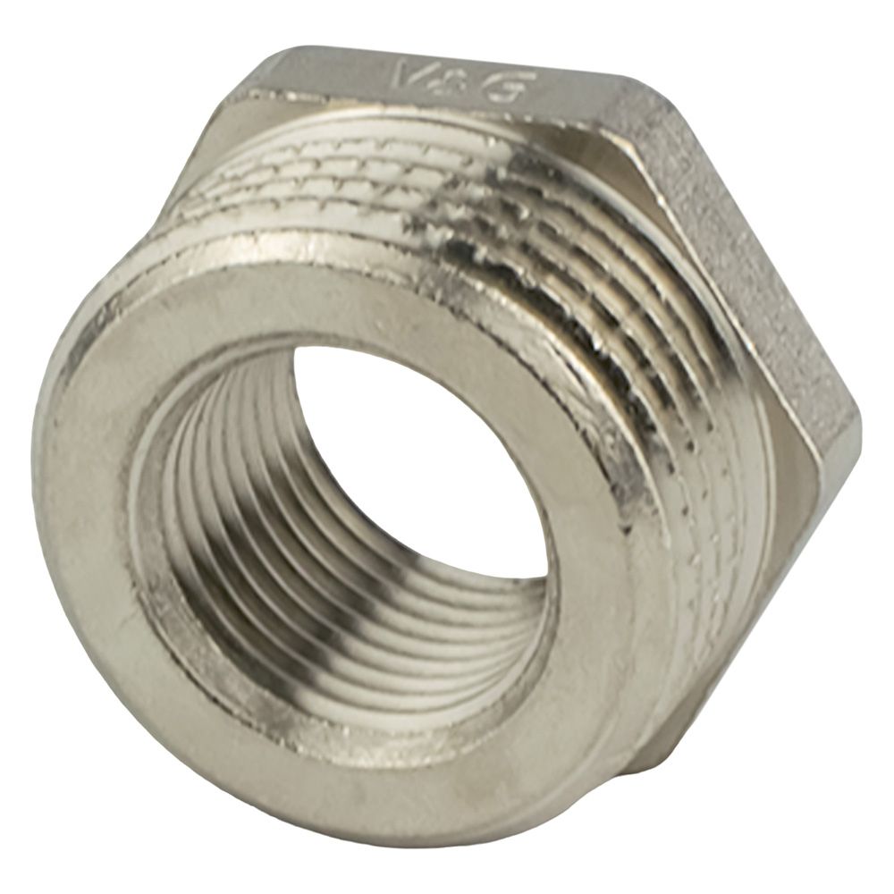 Футорка латунь никель 1"х1/2" ВР/НР