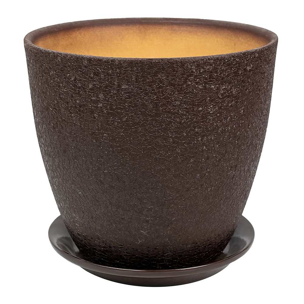 Горшок цветочный Бутон Винил шоколад 21 см 5 л