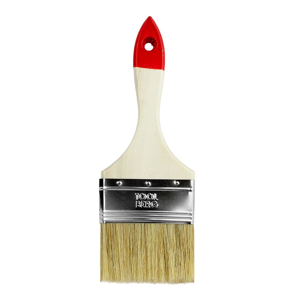 Кисть плоская Классик-Стандарт 75 мм натуральная щетина деревянная рукоятка