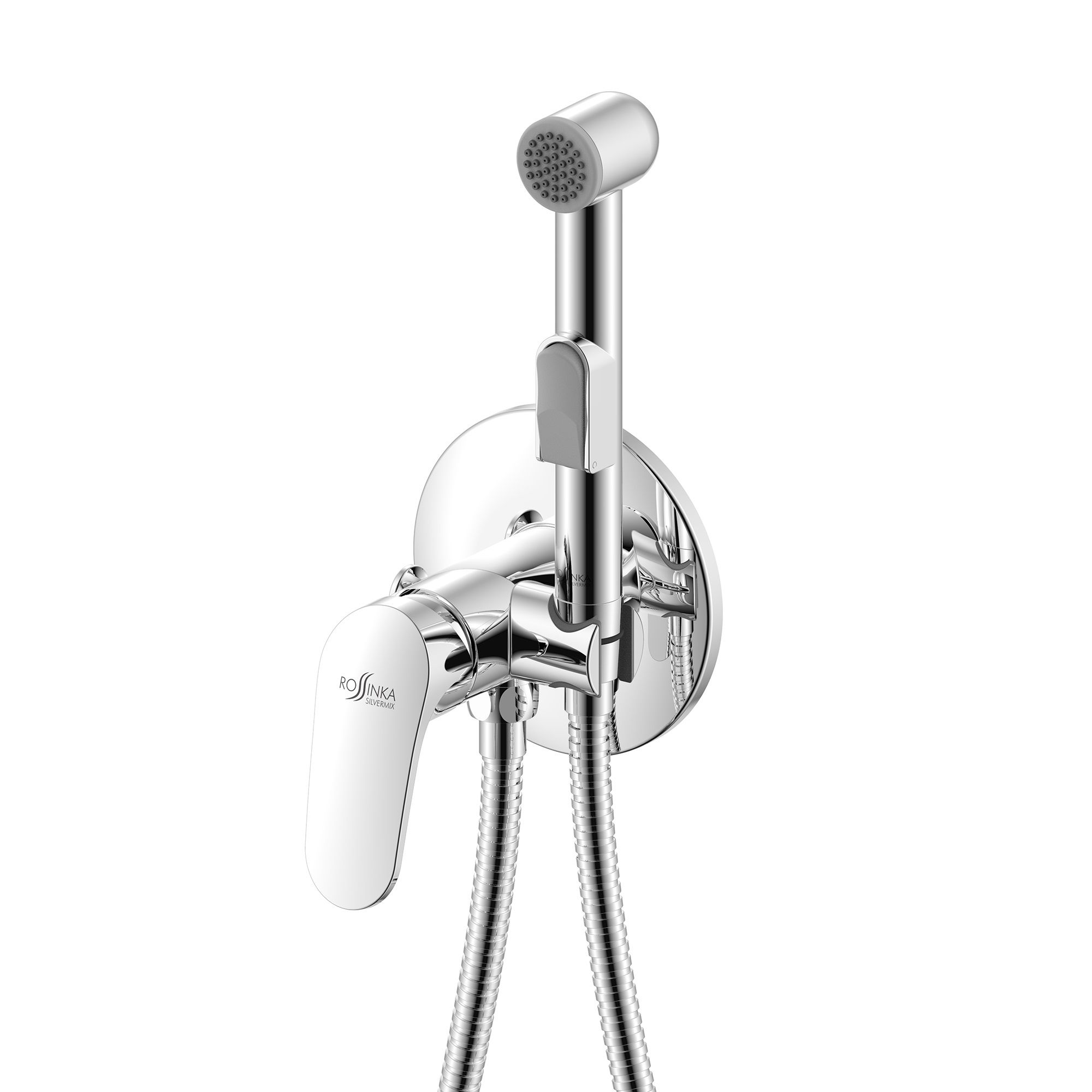 Смеситель с гигиеническим душем встраиваемый Rossinka RS45-51 однорычажный