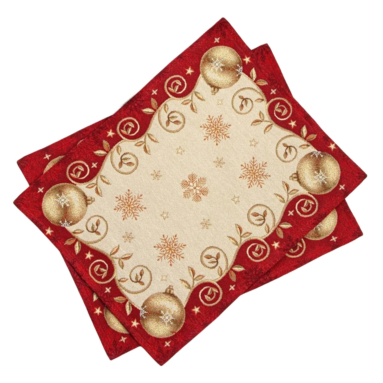 Салфетки сервировочные Золотые шары 35х45 см 2 шт 2103901