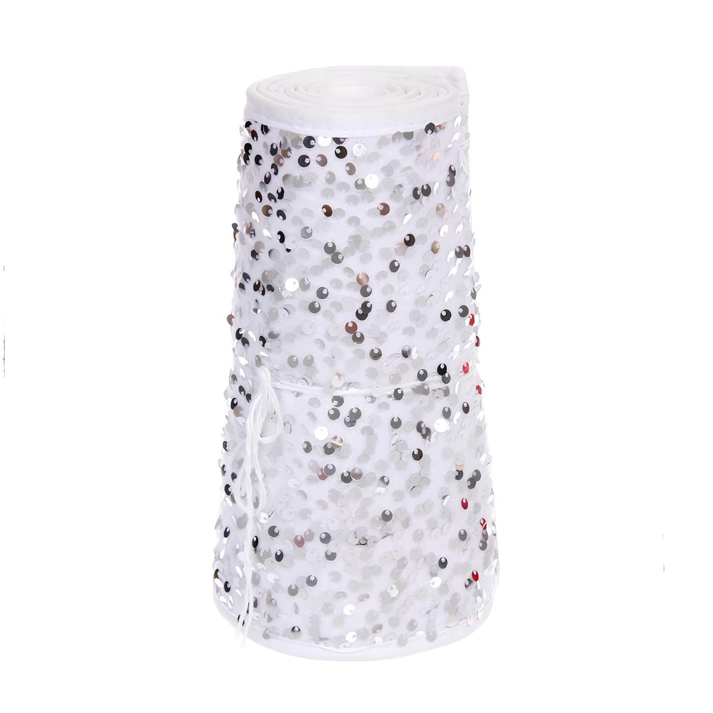 Декор для основания елки Shine d40 см d56 см h20 см серебро 107-6258