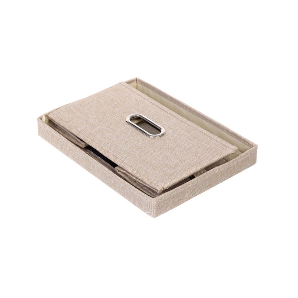 Коробка для хранения Дэстра 32х24х18 см светло-бежевая складная