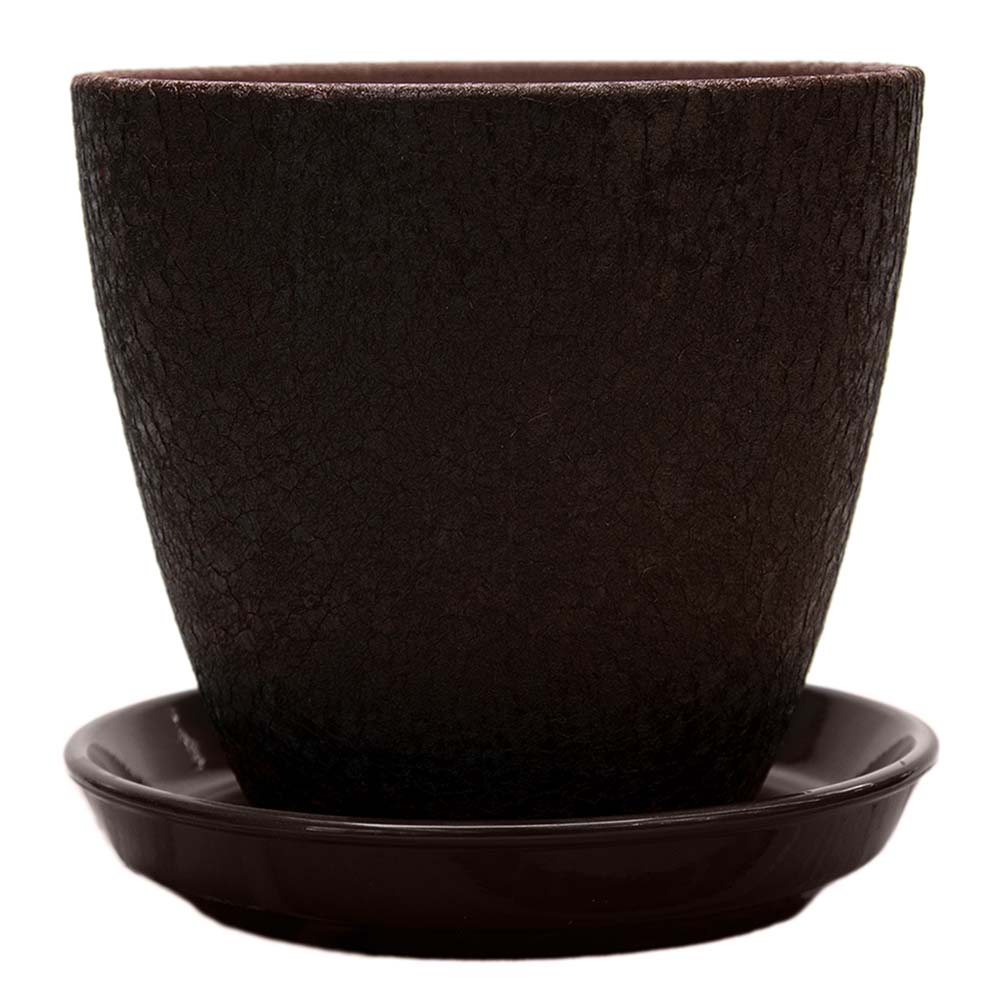 Горшок цветочный Бутон Винил шоколад 15 см 1,7 л