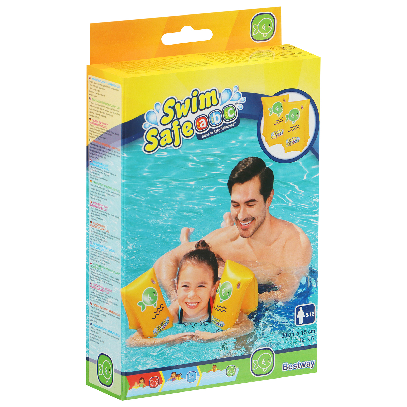 Нарукавники для плавания 30х15 см 3-6 лет ступень С Bestway Swim Safe