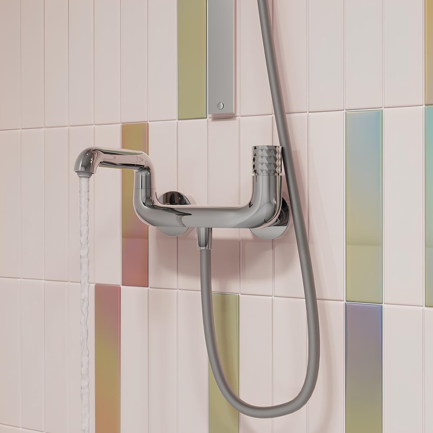 Смеситель для ванны Iddis Twist TWISBBTi02WA с управлением Push Control