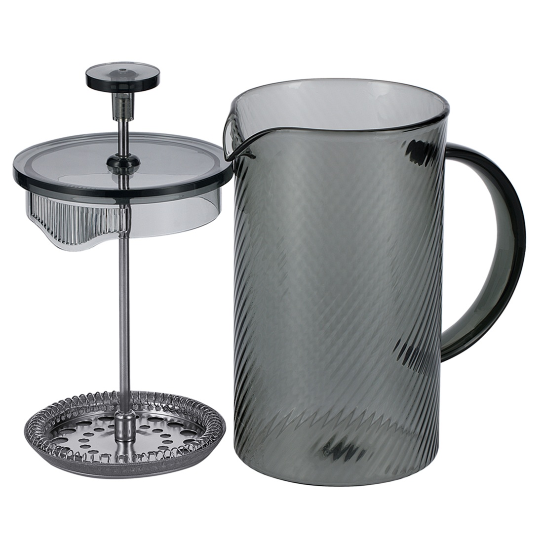 Френч-пресс Linea Franco 80-004 600 мл стеклянный серый