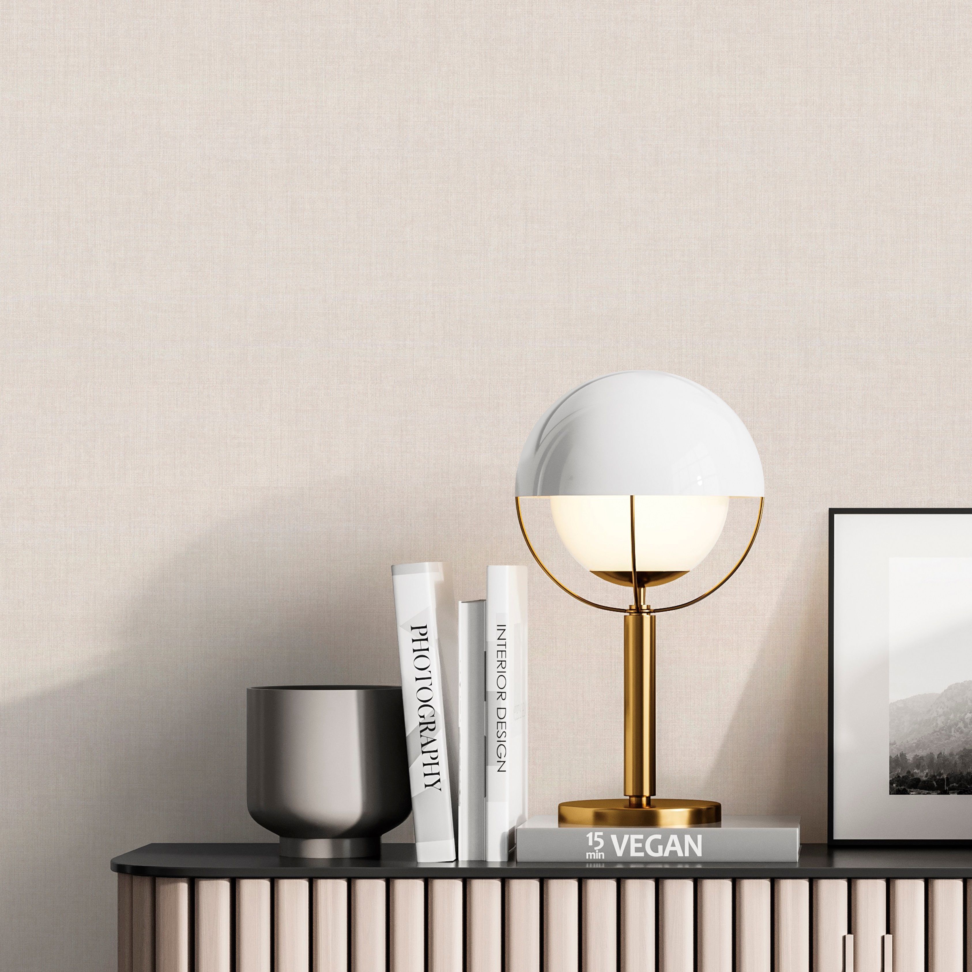 Обои Артекс Наоми 11296-02 бежевые рогожка 1,06х10,05 м