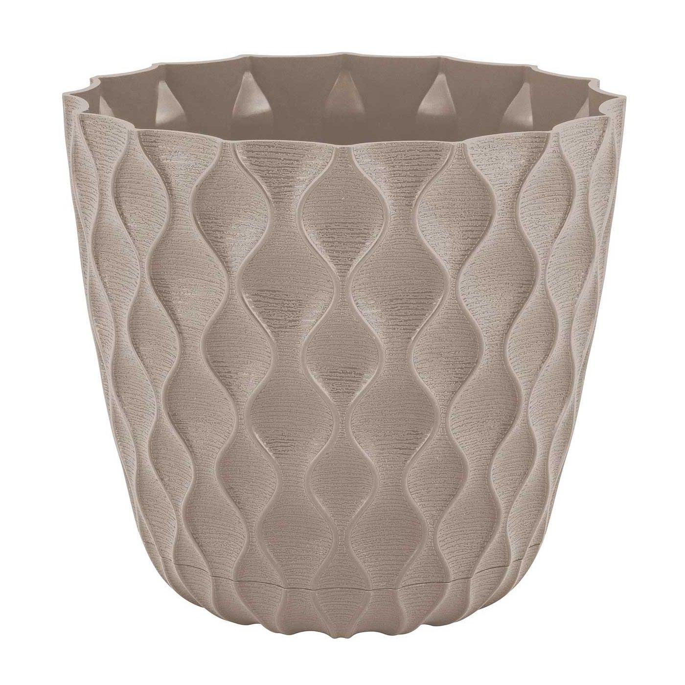 Горшок цветочный InGreen Wave Французский платан 17,5 см 2,5 л с дренаж сеткой и съем поддоном