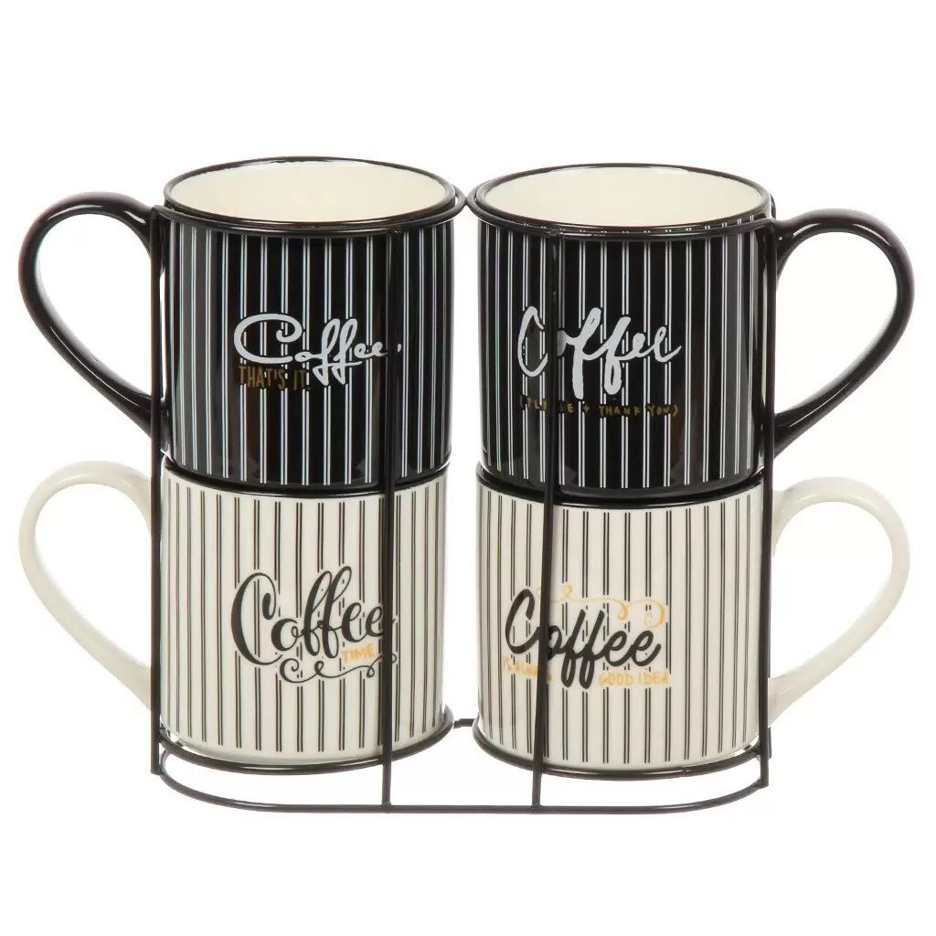 Набор чайный Кофечаша на 4 персоны 5 предметов 480 мл