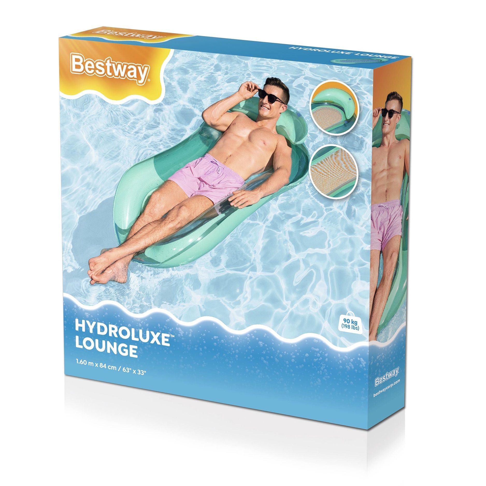 Игрушка надувная для плавания 160х84 см до 90 кг Bestway HydroLuxe Lounge 43103