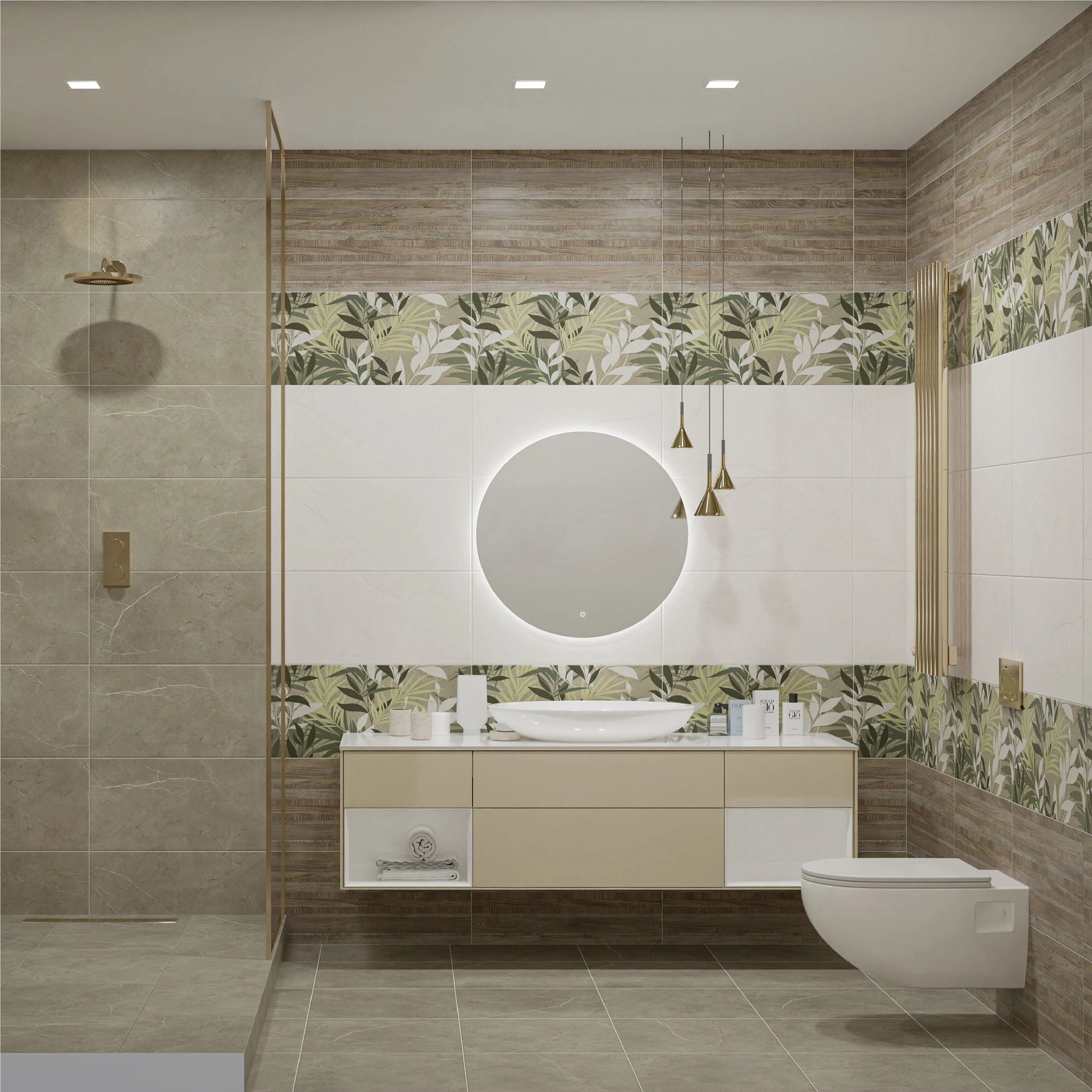 Плитка настенная Azori Salvador Crema 315х630 мм 1,79 м2
