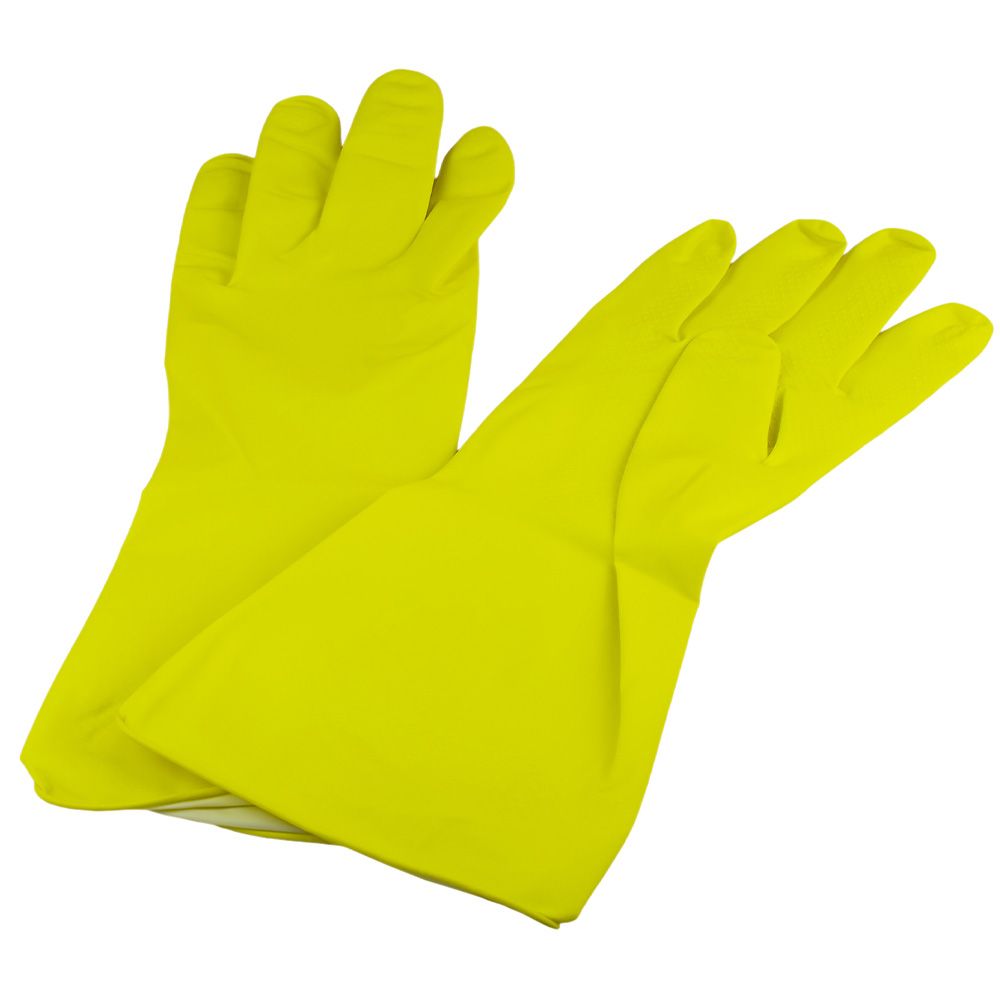 Перчатки резиновые с хлопком Антелла Дина р.S