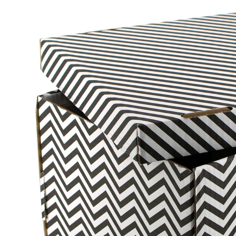 Коробка для хранения картонная Игра линий 32х26х17 см