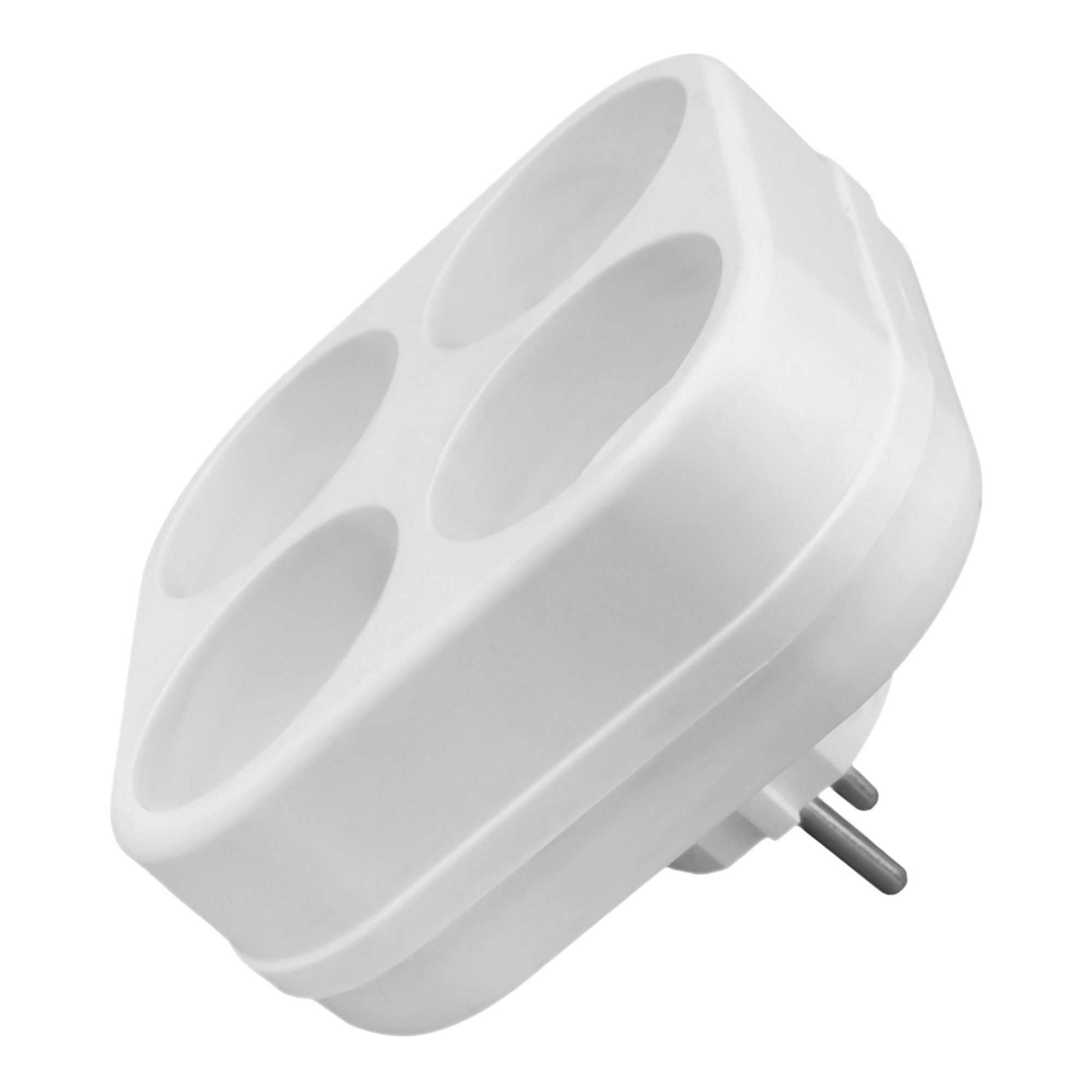 РАЗВЕТВИТЕЛЬ 4-х местный  белый без/заз. 6А 250В. Полистирол"QP!" 4Т -