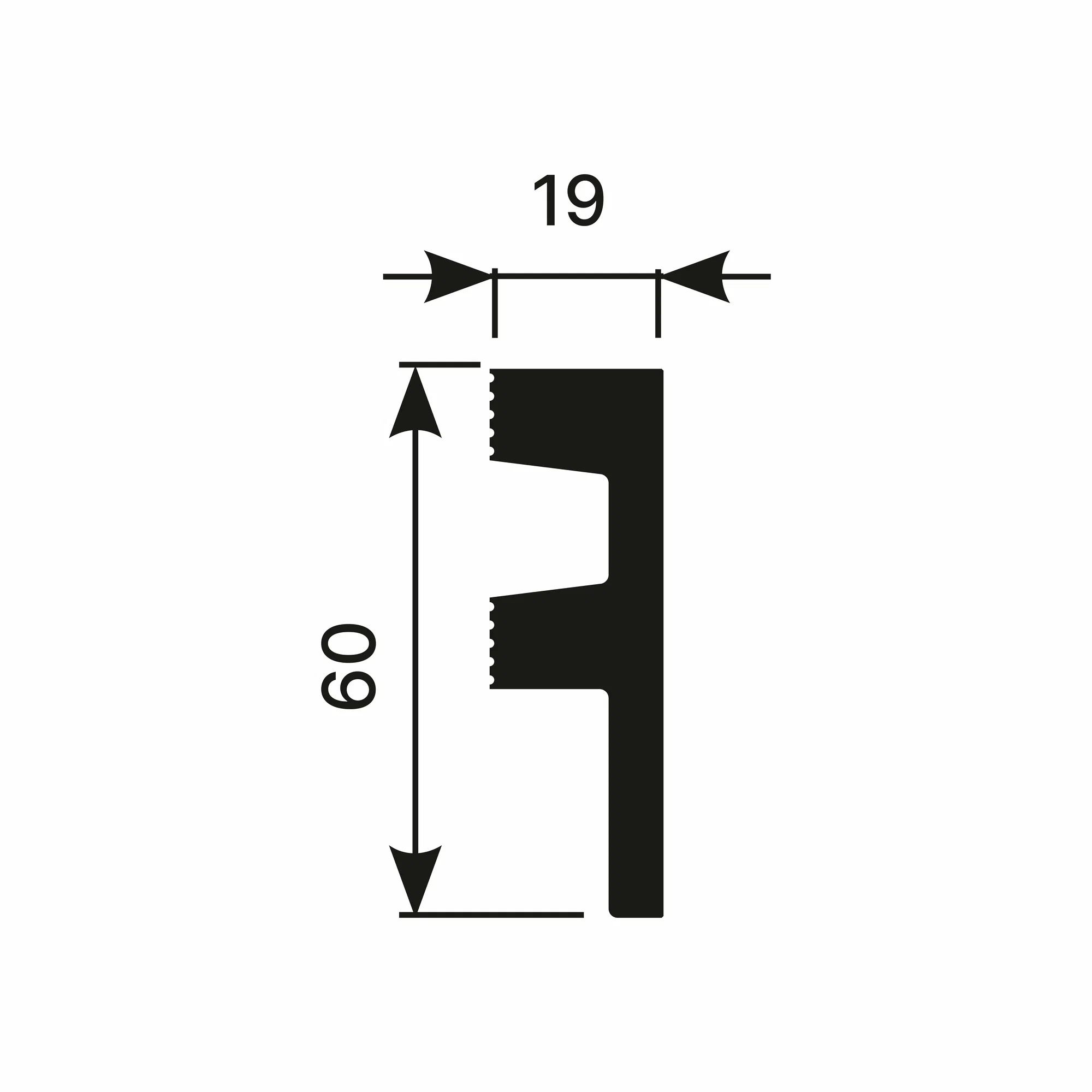 Плинтус Cosca Экополимер PX051 60х19х2000 мм белый для панели RP001,002