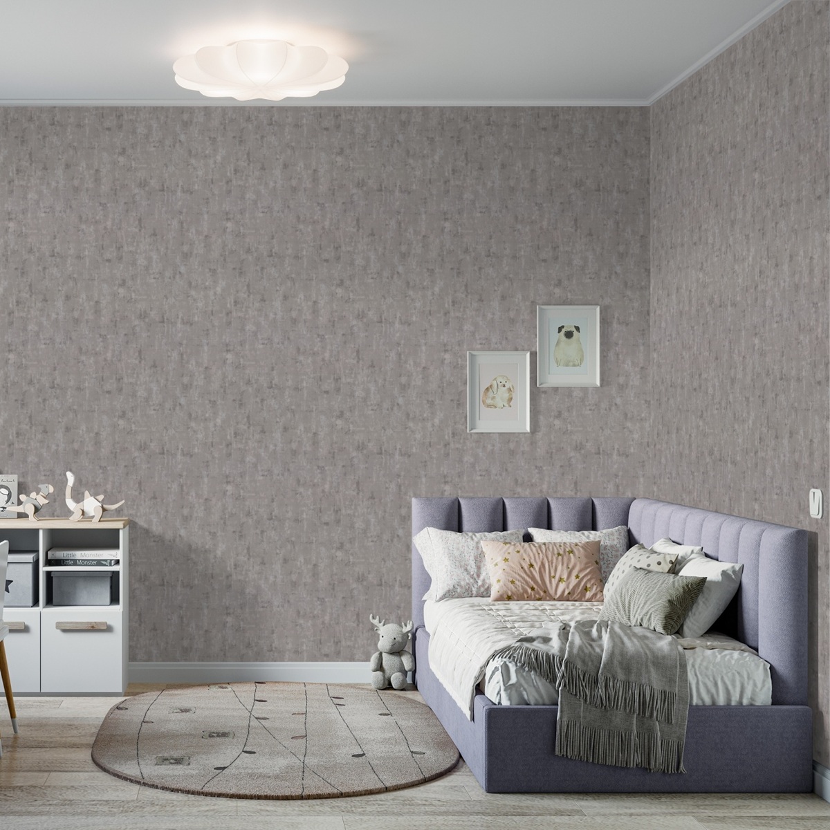 Обои Palitra Style Grand Prix 72556-48SL серые штукатурка 1,06х10 м