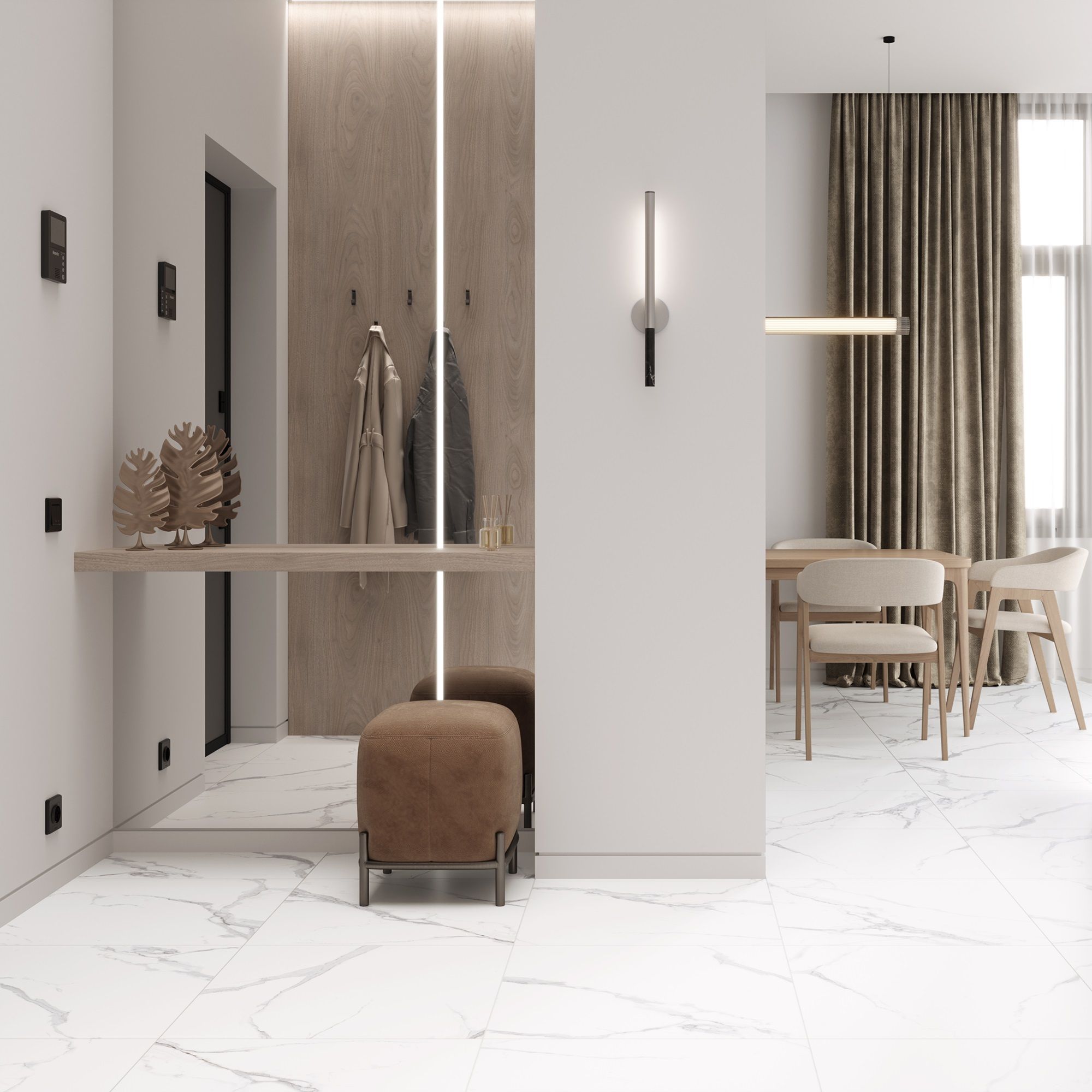 Керамогранит Ceradim Calacatta Splendid Silver 60х60 см белый полированный 1,44 м2