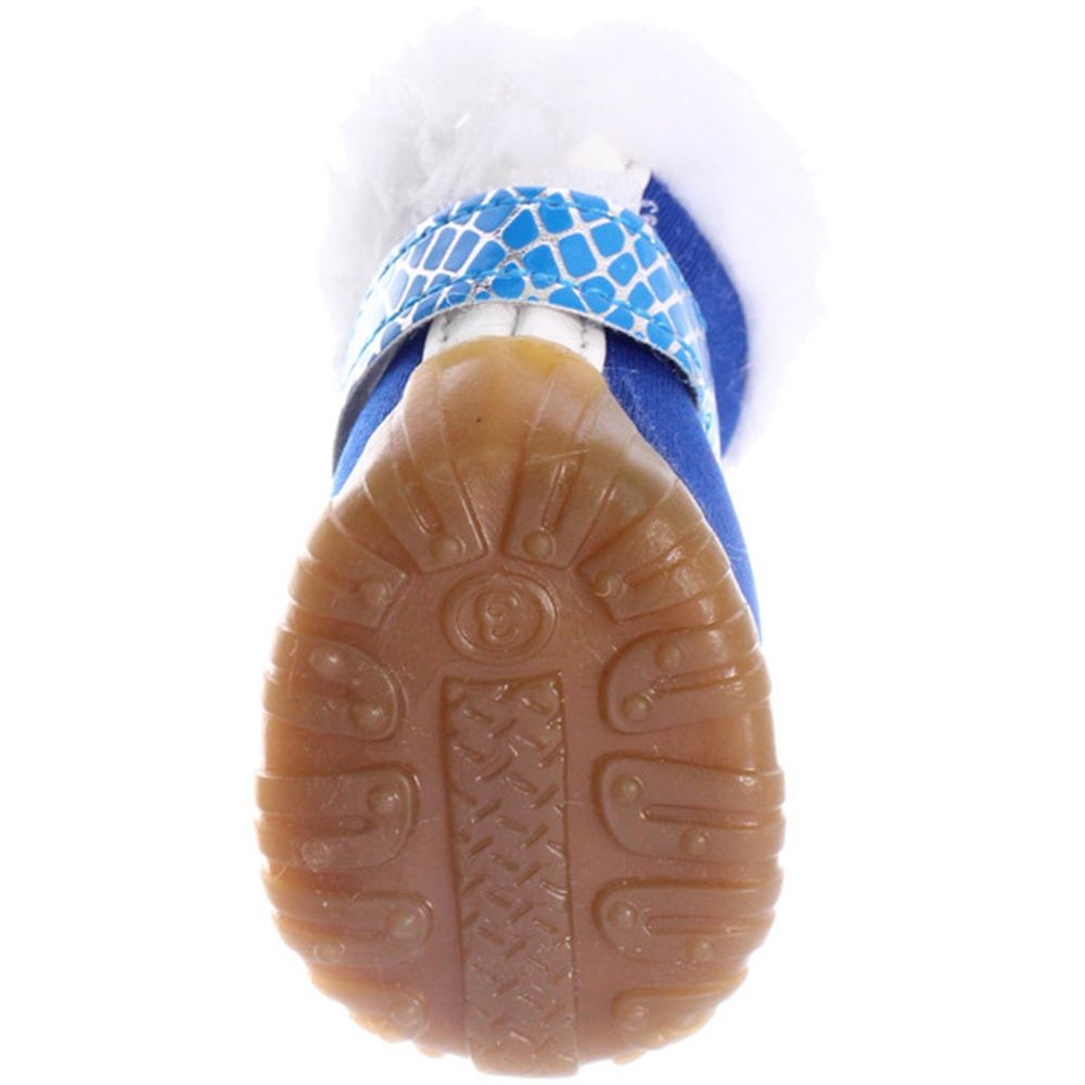 Ботинки зимние для животных Модный Бро на липучке синие р 3