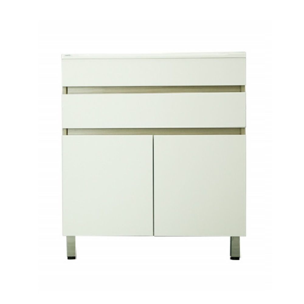 Тумба Берген 800 под умывальник Como 80( 1 ящ) БЕЛЫЙ СОФТ  Plus