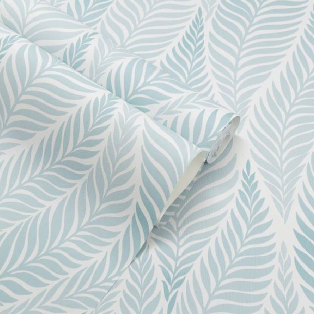 Обои HC71935-76 Палитра 1,06х10 м Happy Day листья бирюзовые