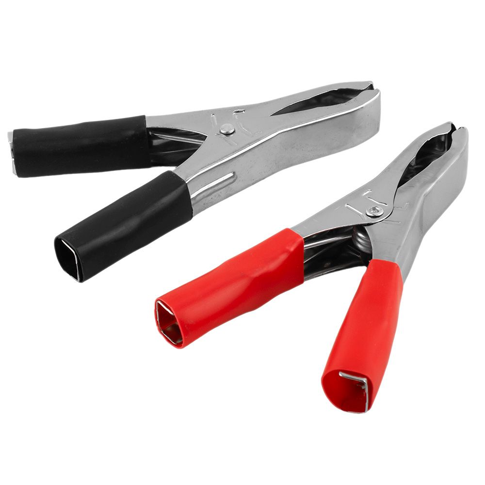 Зажим "крокодил" 50А 98мм (в уп.2шт:кр.+чёрн.) PROCONNECT (1/25)