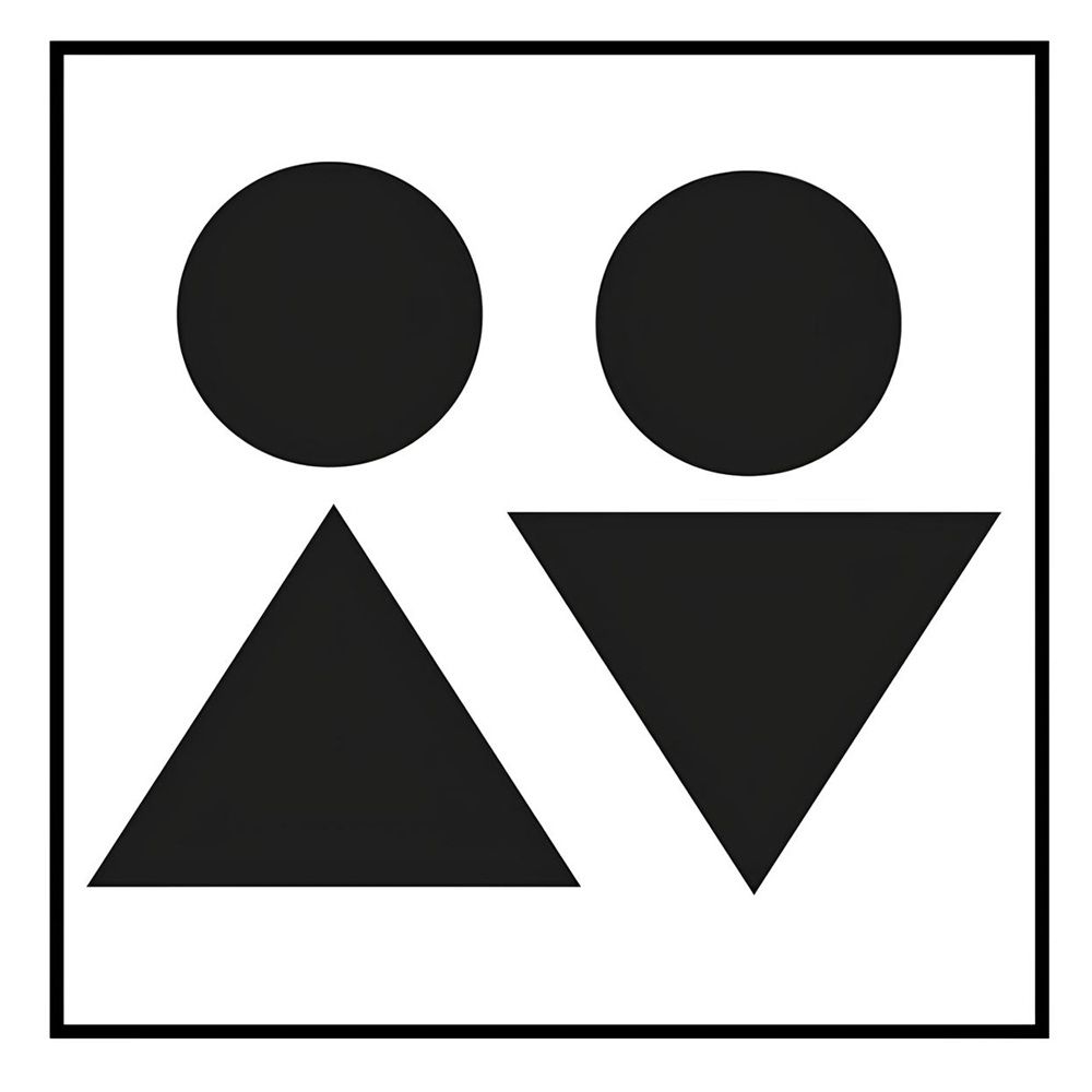 Наклейка Туалет МЖ 10х10 см Знак VRO019