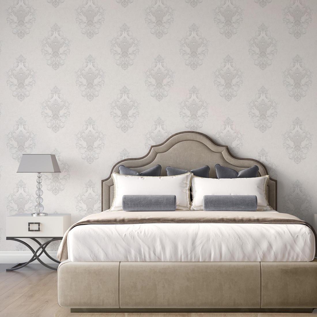 Обои NewAGe Giulietta NA9028-23 пудровые вензель 1,06х10,05 м