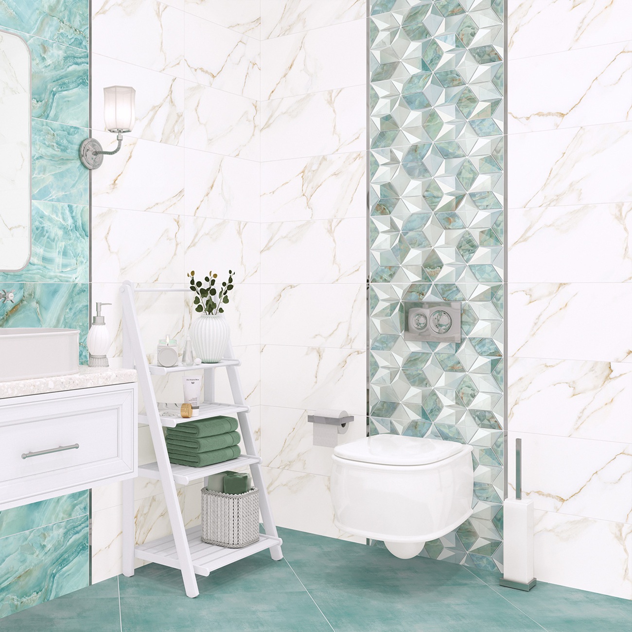 Плитка настенная Alma Ceramica Nevada TWU09NVD004 24,9х50 см 7,5 мм белая 1,494 м2