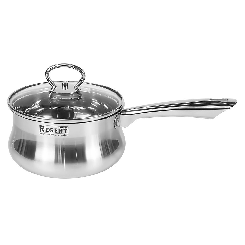 Ковш Regent inox Linea Bella со стеклянной крышкой 1,8 л 93-BEv-01